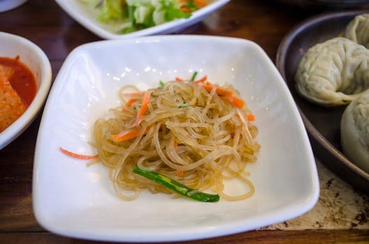 Japchae (Korean glass noodles)