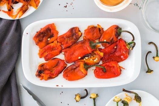 Roasted red peppers