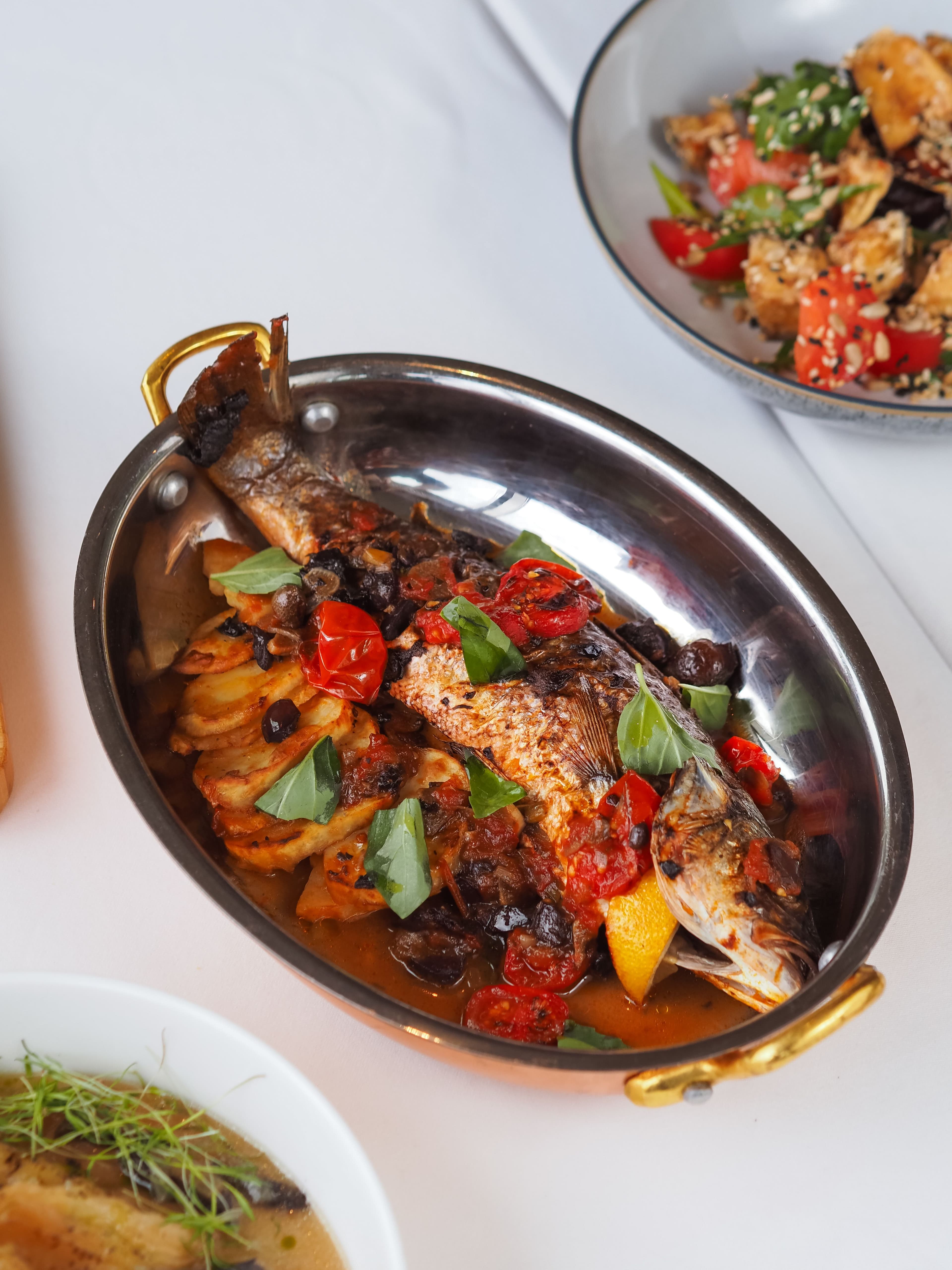 Grilled Sea Bass with Lemon