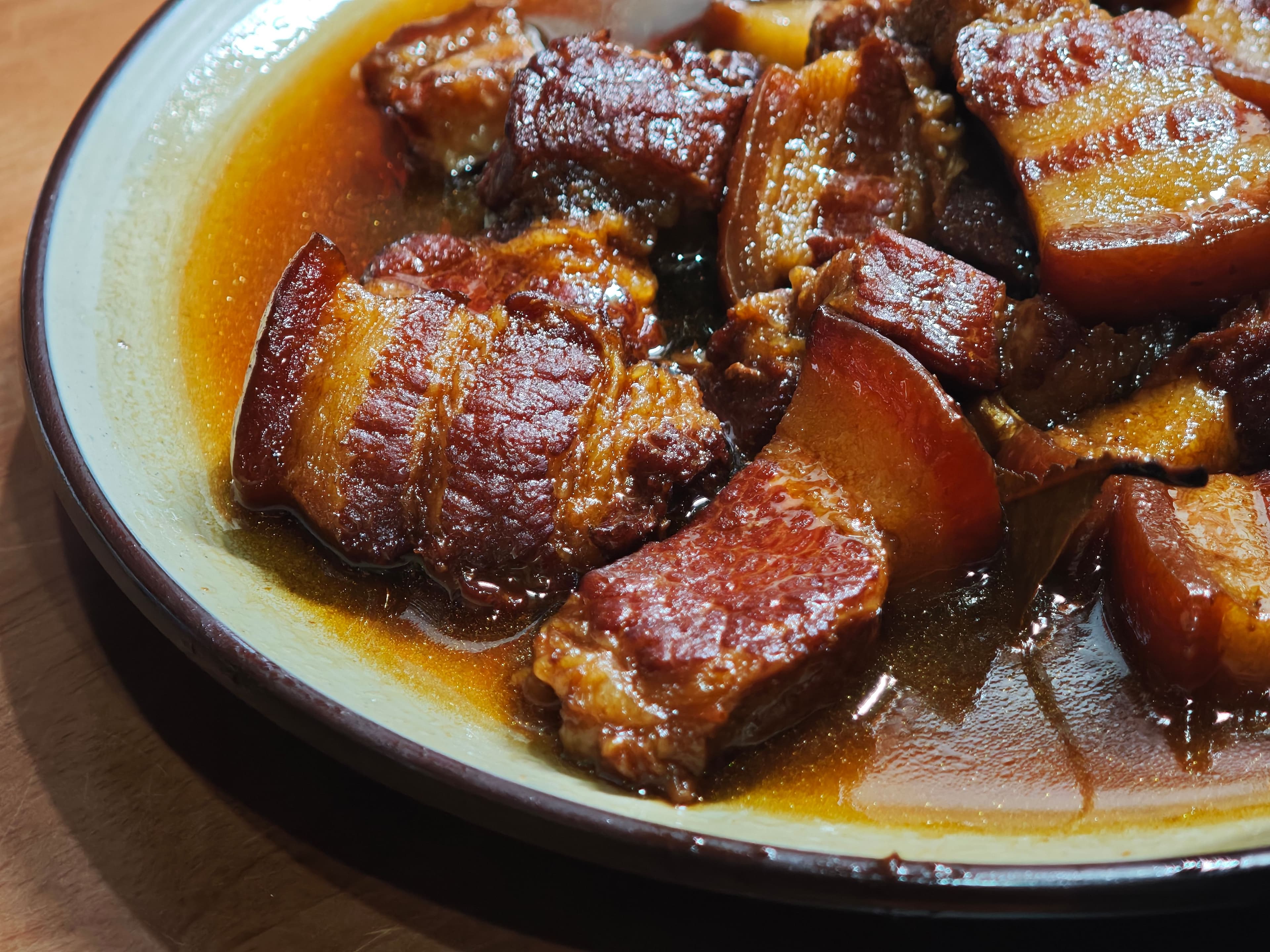 Braised Pork Belly with Egg