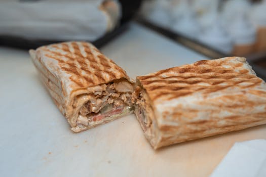 Chicken shawarma wrap